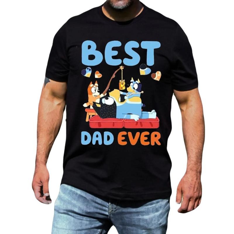Best Dad Ever Funny Bluey Daddy Vintage Shirt, Bluey Dad Retro Tee, Bluey Family Shirt, Super Hero Dad Tee, Fathers Day...
