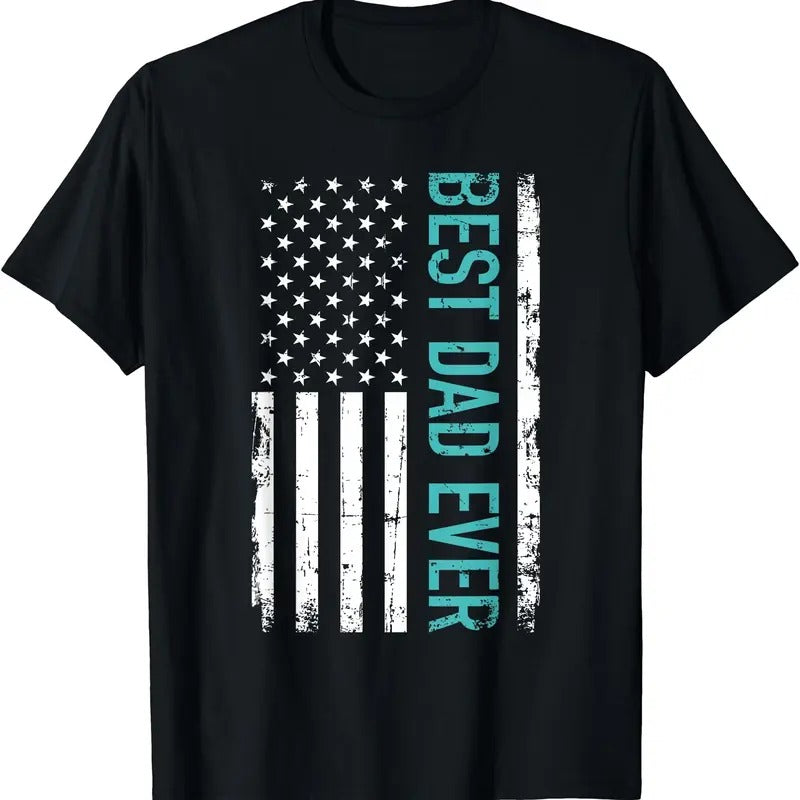 Best dad ever with US american flag T-Shirt Hoodie, Sweatshirt | HypeCrazeTee.com