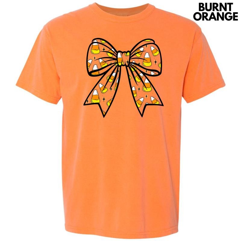 Big Candy Corn Bow Comfort Colors T-Shirt 'NLB' Hoodie, Sweatshirt | HypeCrazeTee.com
