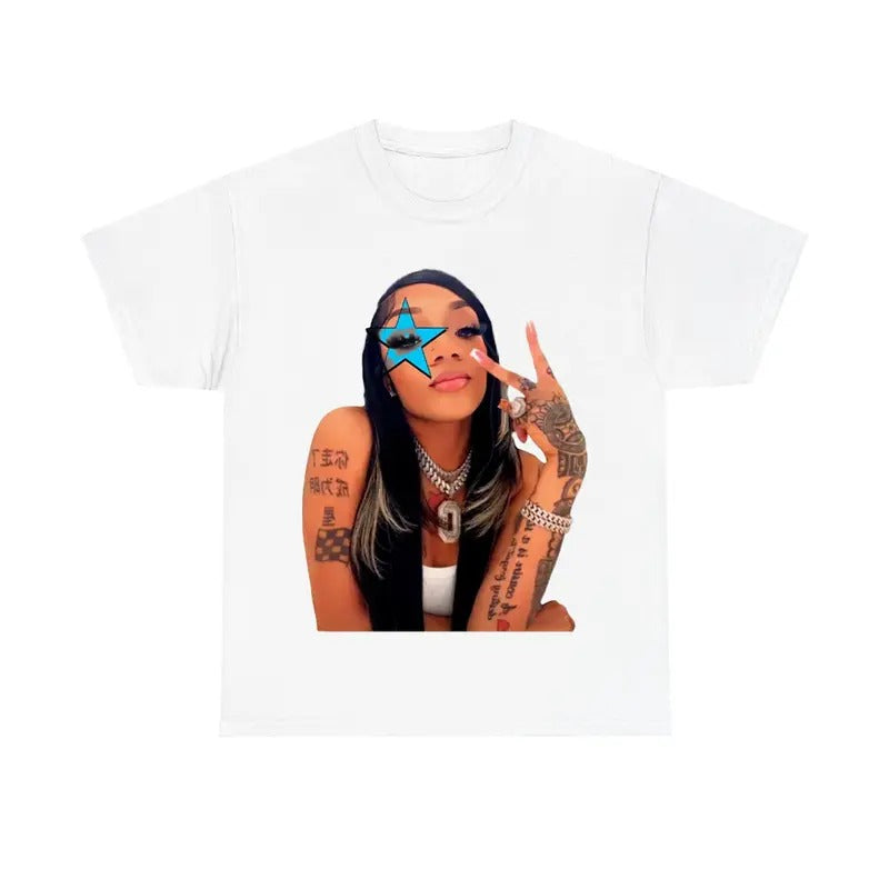 Big Face Blue Star Glorilla T-Shirt, Glorilla Shirt, Fans Tee Hoodie, Sweatshirt | HypeCrazeTee.com