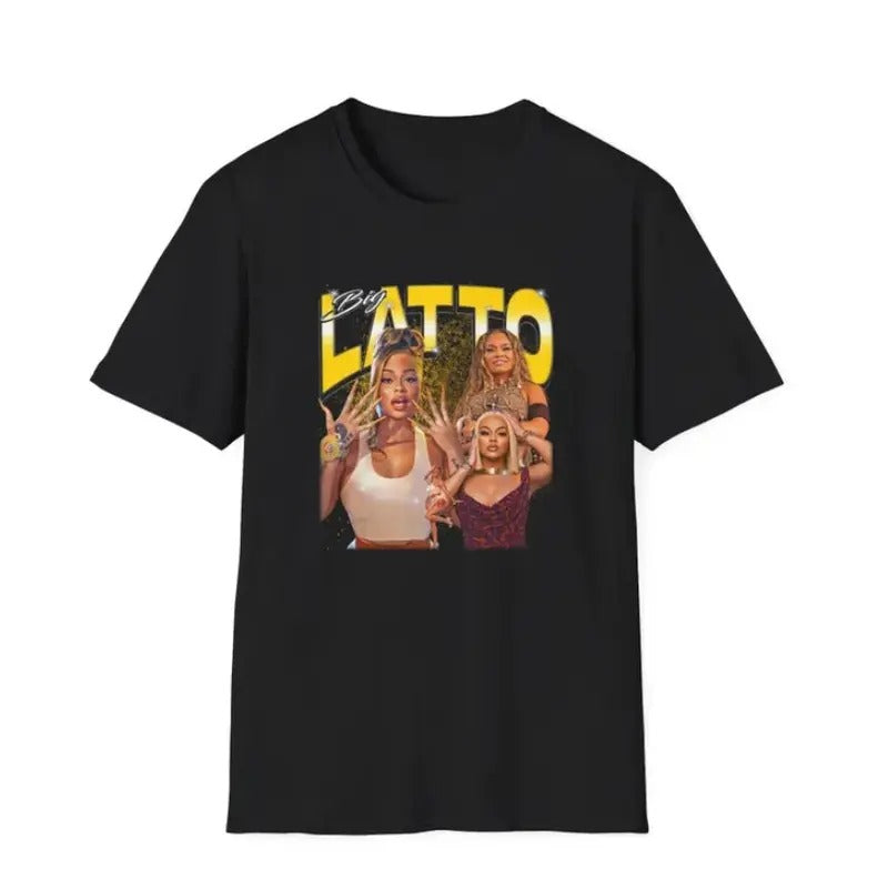 Big Latto Unisex Softstyle T-Shirt, Rapper Tee, Big Latto Tour Shirt, Concert Outfit, Music Festival Apparel, Hip Hop Fan...