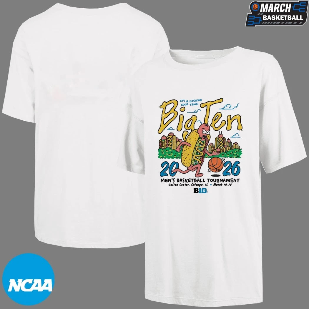 Big Ten 2026 Men’s Basketball Tournament It’s A Doggone Good Time Hotdog T-shirts