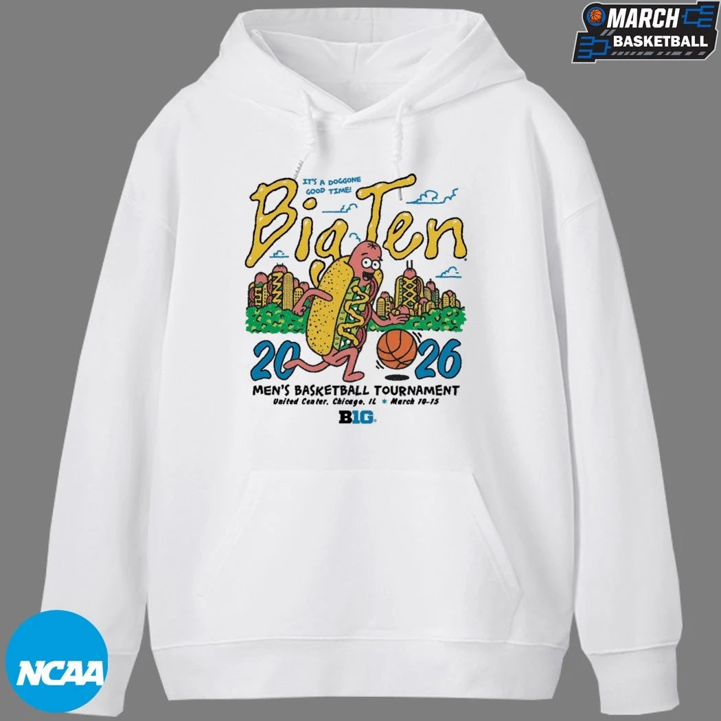 Big Ten 2026 Men’s Basketball Tournament It’s A Doggone Good Time Hotdog T-shirts