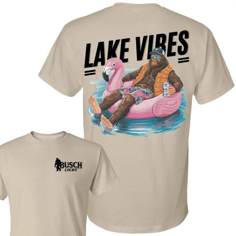Bigfoot Lake Vibes T-shirt, Outdoors Busch Light Shirt, Lake Life, Busch Beer Lover, Chillin Like Bigfoot, Shirt For...