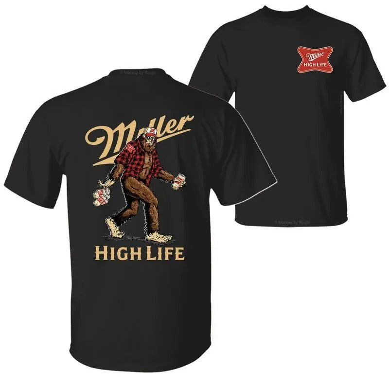 Bigfoot Miler High Life T-Shirt Hoodie 2 Sided Graphic Top Sweatshirt | HypeCrazeTee.com