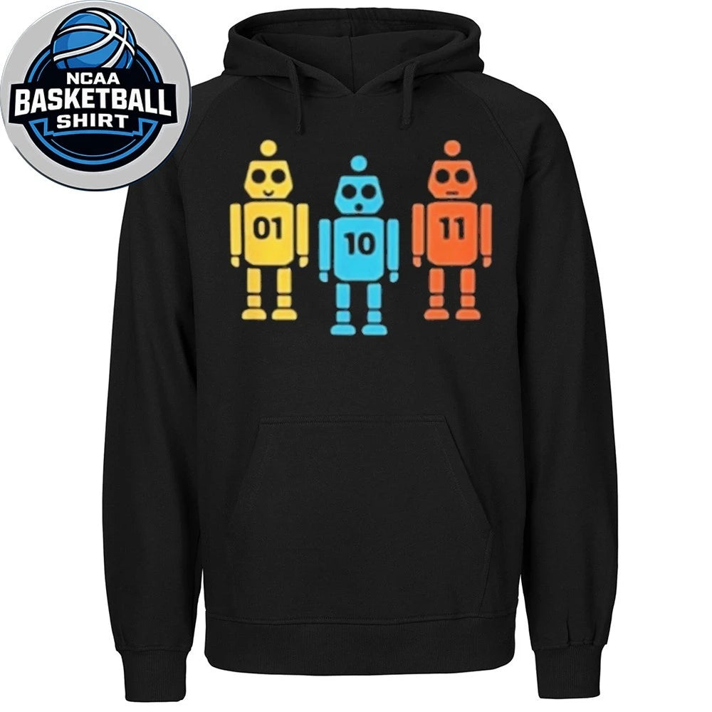 Binary 01-10-11 Robot Shirt
