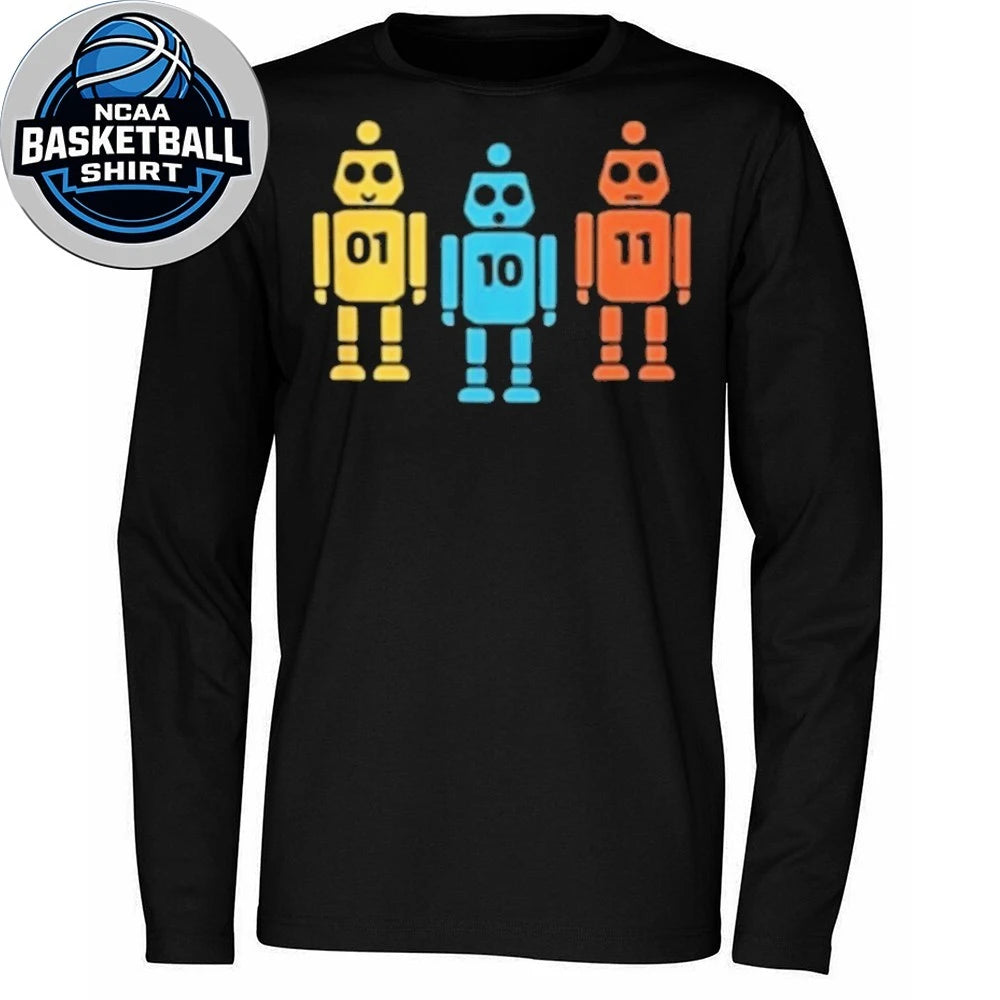 Binary 01-10-11 Robot Shirt