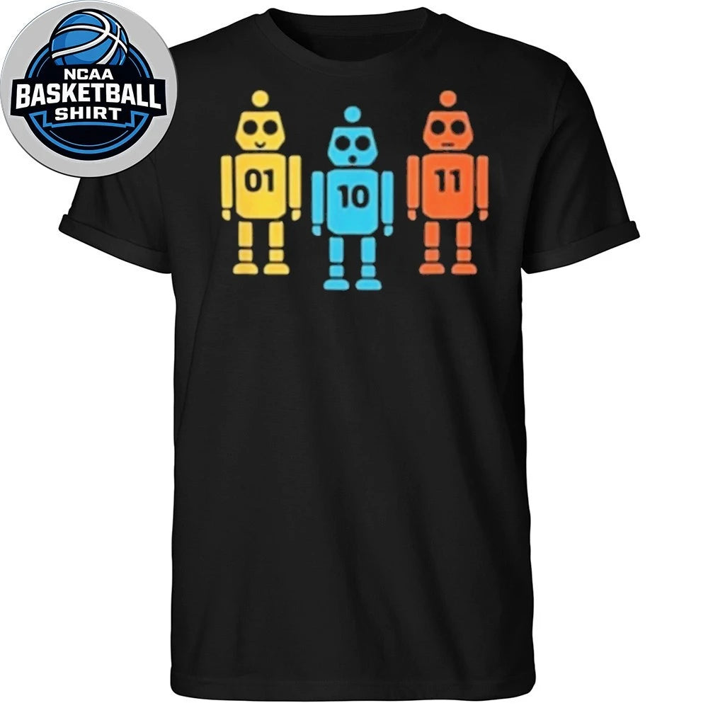 Binary 01-10-11 Robot Shirt