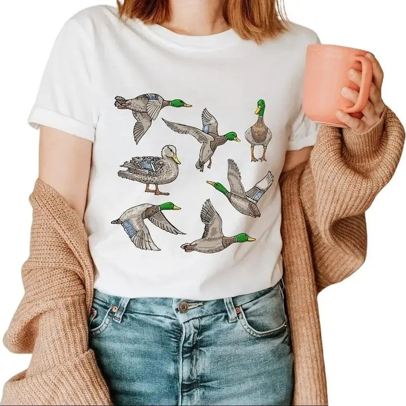 Birdwatching Mallard Ducks Dad Mom Dabbling Ducks Cotton T-Shirts, Hoodie, Sweatshirt
