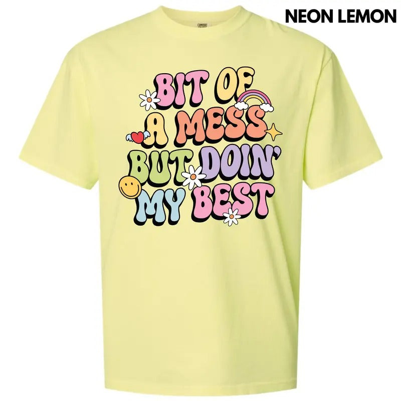 Bit Of A Mess Comfort Colors T-Shirt 'NLB' Hoodie, Sweatshirt | HypeCrazeTee.com