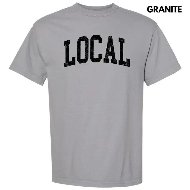 Black - Local Varsity Letter Comfort Colors T-Shirt 'NLB' Hoodie, Sweatshirt | HypeCrazeTee.com