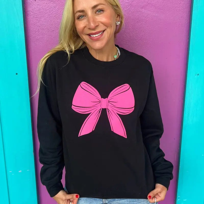 Black Bow Sweatshirt T-Shirts, Hoodie | HypeCrazeTee.com