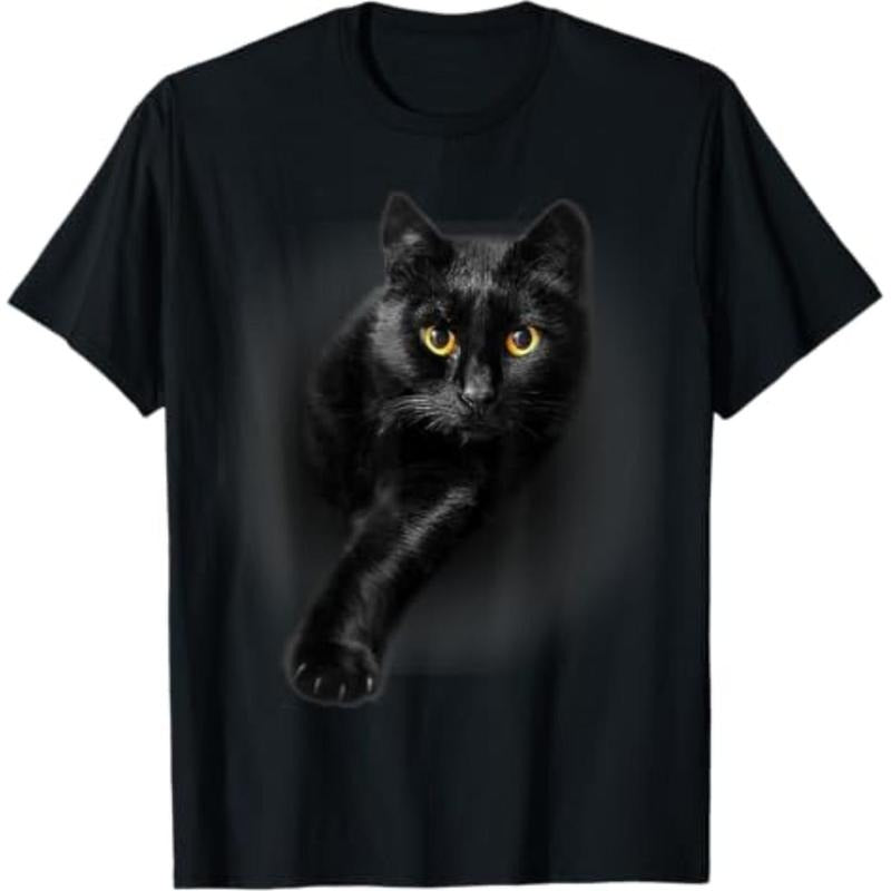 Black Cat Yellow Eyes T-Shirt Cats Tee Shirt Gifts T-Shirt Hoodie, Sweatshirt | HypeCrazeTee.com