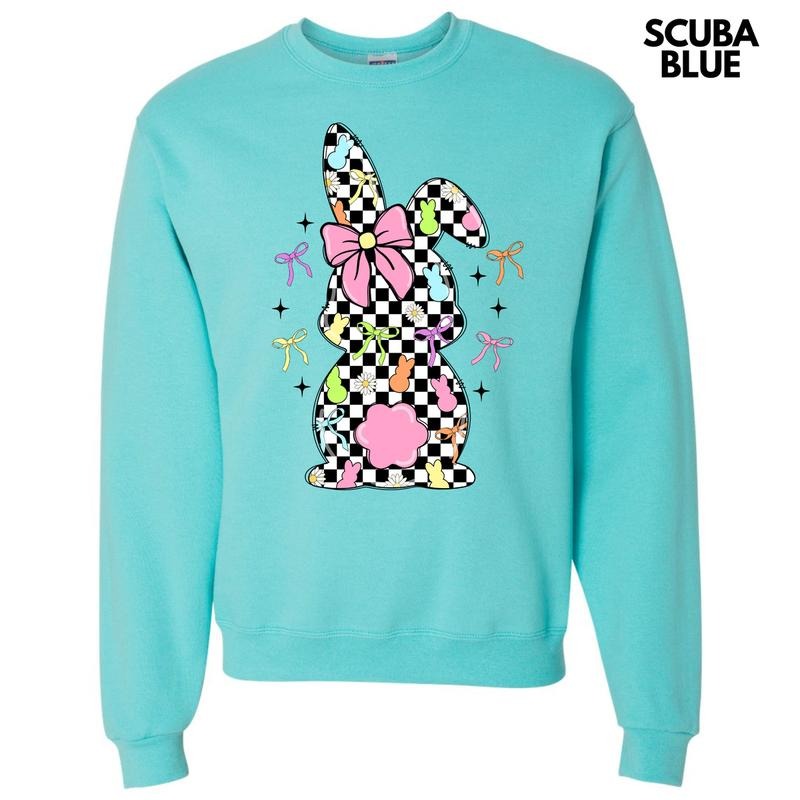 Black Checkered Bunny Sweatshirt 'NLB' T-Shirts, Hoodie | HypeCrazeTee.com