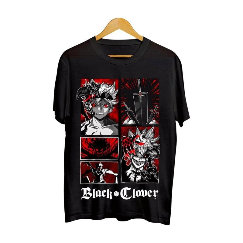 Black Clover Asta Yuno Anime Manga shirt Anime Manga Black Shirt Hoodie, Sweatshirt | HypeCrazeTee.com