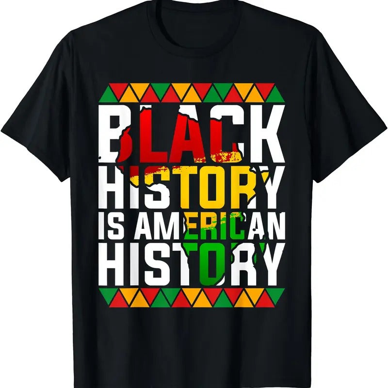 Black History Is American History Patriotic African American T-Shirt | Unisex cotton tee Gifts, Crewneck Hoodie, Sweatshirt