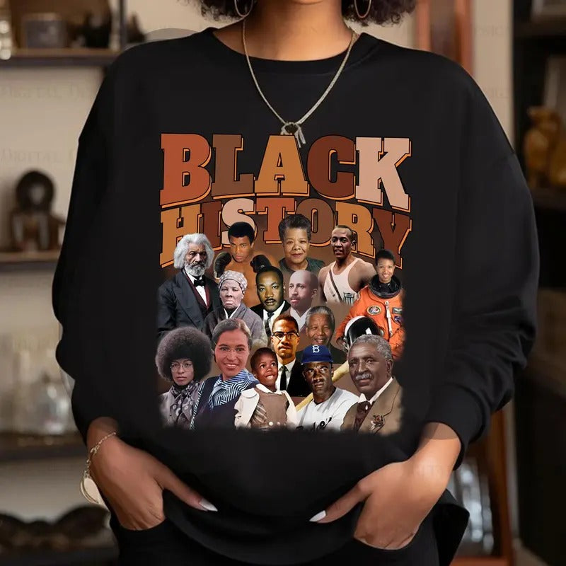 Black History Month Characters Bootleg Style Sweater, Black History Shirt, Black History Month, African American,...