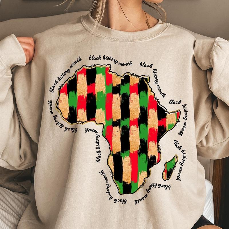Black History Month Sweatshirt, I Am Black History, African Map Shirt, Black History Month Gift, BLM Tee Hoodie