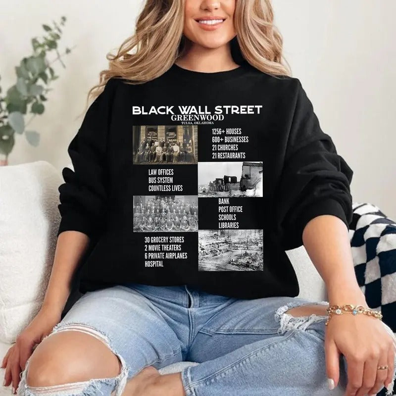 Black History Month Tshirt Sweatshirt, I Am Black History Sweatshirt, African American, Black Wall Streett Shirt, Unisex...