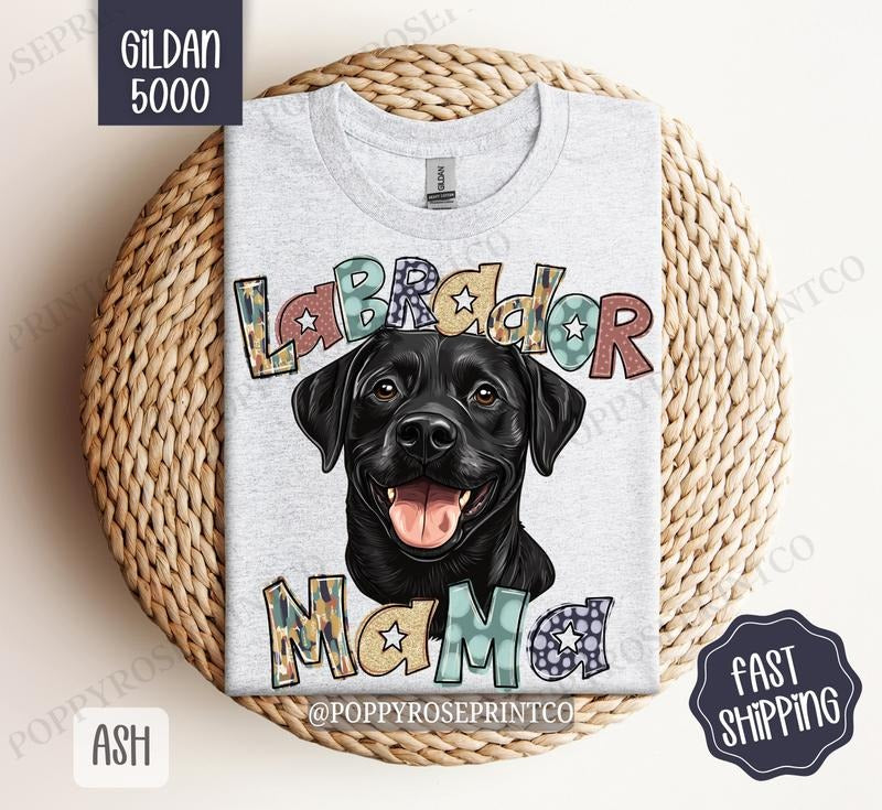 Black Labrador Mama Shirt Gildan, Dog Mom Women's Tee, Cute Black Lab Mama Women's Tshirt Plus Sizes Hoodie, Sweatshirt