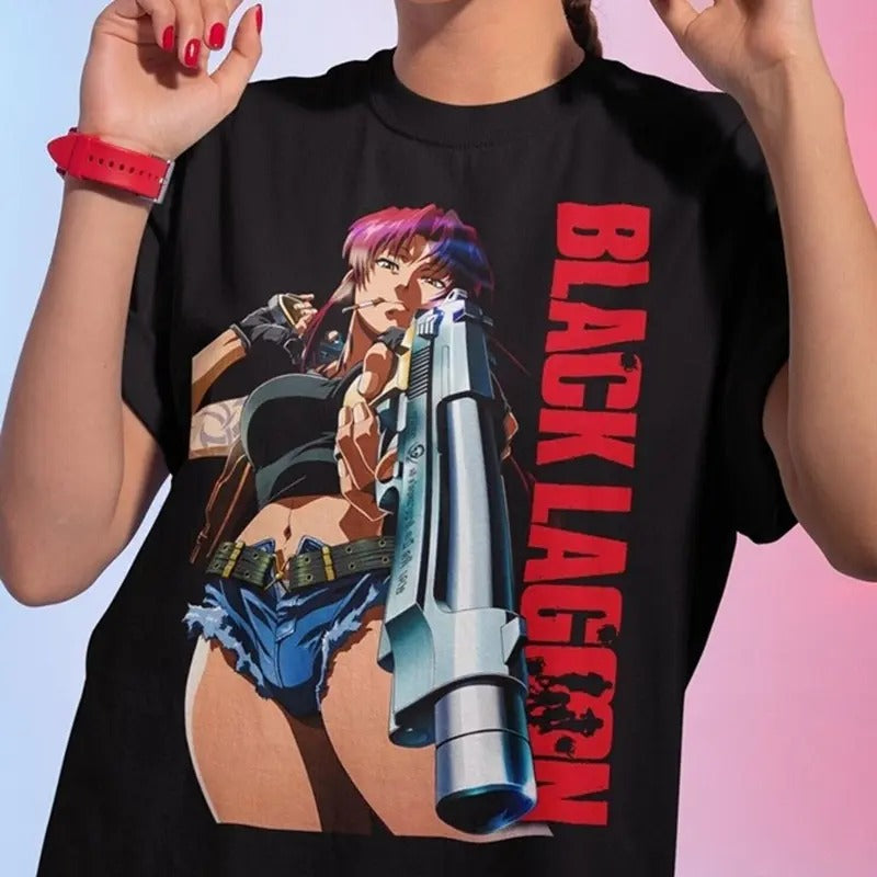 Black Lagoon Revy Manga Strip Anime Manga Unisex Tshirt T-shirt Tee All Sizes Hoodie, Sweatshirt | HypeCrazeTee.com