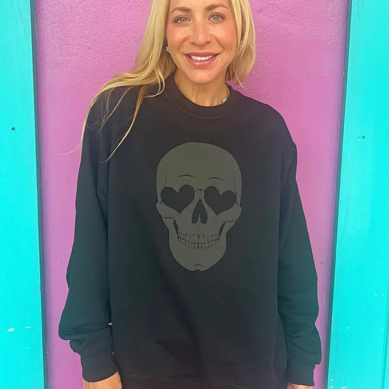 Black Skull Sweatshirt T-Shirts, Hoodie | HypeCrazeTee.com