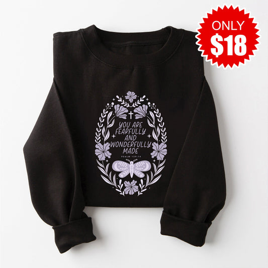 Wonderfully Made Sweatshirt - Black - 18