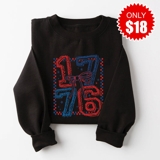 1776 Checker Sweatshirt - Black - 18