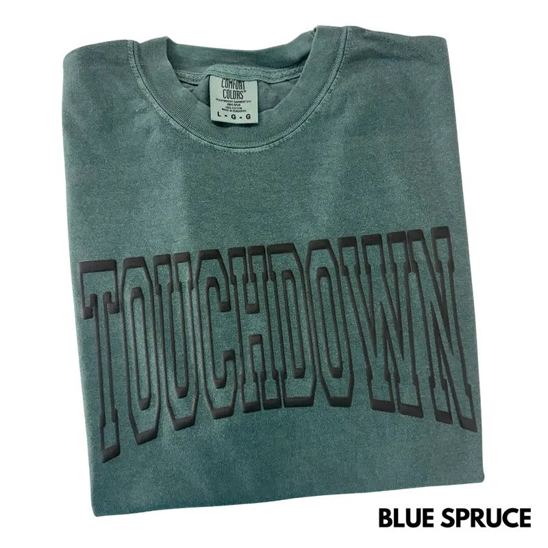 Black Touchdown PUFF Comfort Colors T-Shirt Hoodie, Sweatshirt | HypeCrazeTee.com