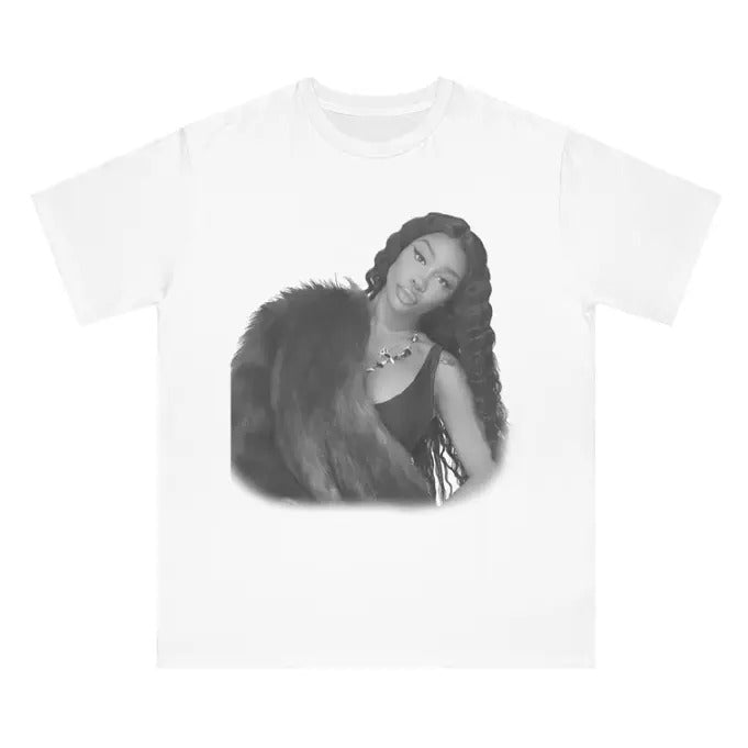 Black White SZA Tee, Gift Shirt Classic Cotton Top Hoodie, Sweatshirt | HypeCrazeTee.com