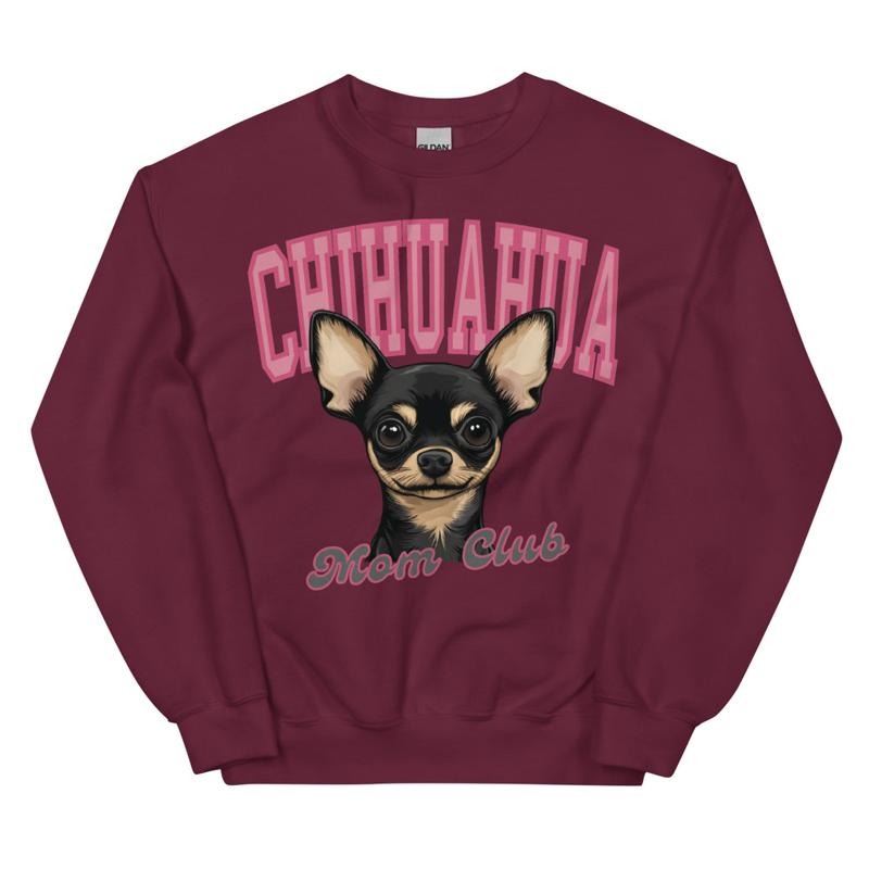 Black and Tan CHIHUAHUA Mom Club Sweatshirt T-Shirts, Hoodie | HypeCrazeTee.com