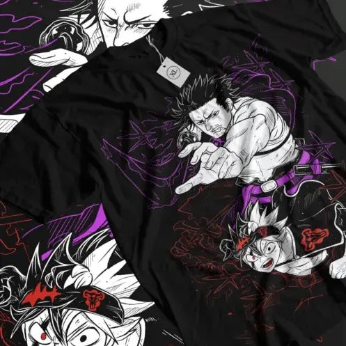 Black clover Yami Sukehiro Asta Yuno T-shirt Girl Gifts Black Shirt All Size Hoodie, Sweatshirt | HypeCrazeTee.com
