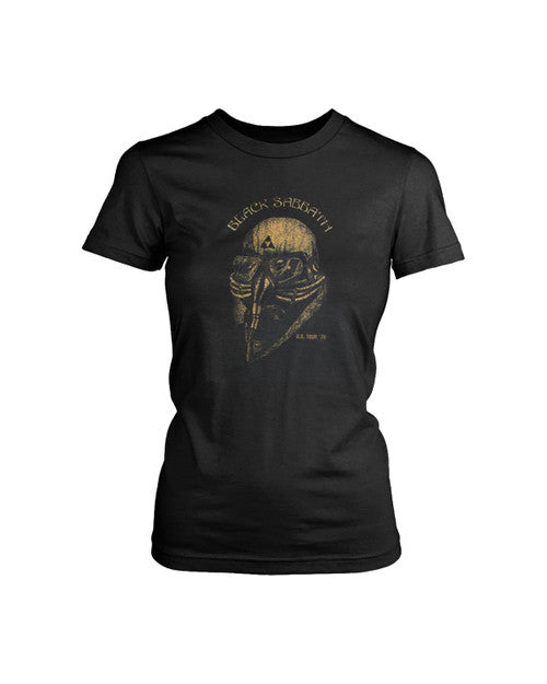Black Sabbath Us Tour 78 Logo Rock Band Women's T-Shirt Tee