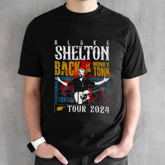 Blake Shelton Back To The Honky Tonk Tour 2024 Shirt
