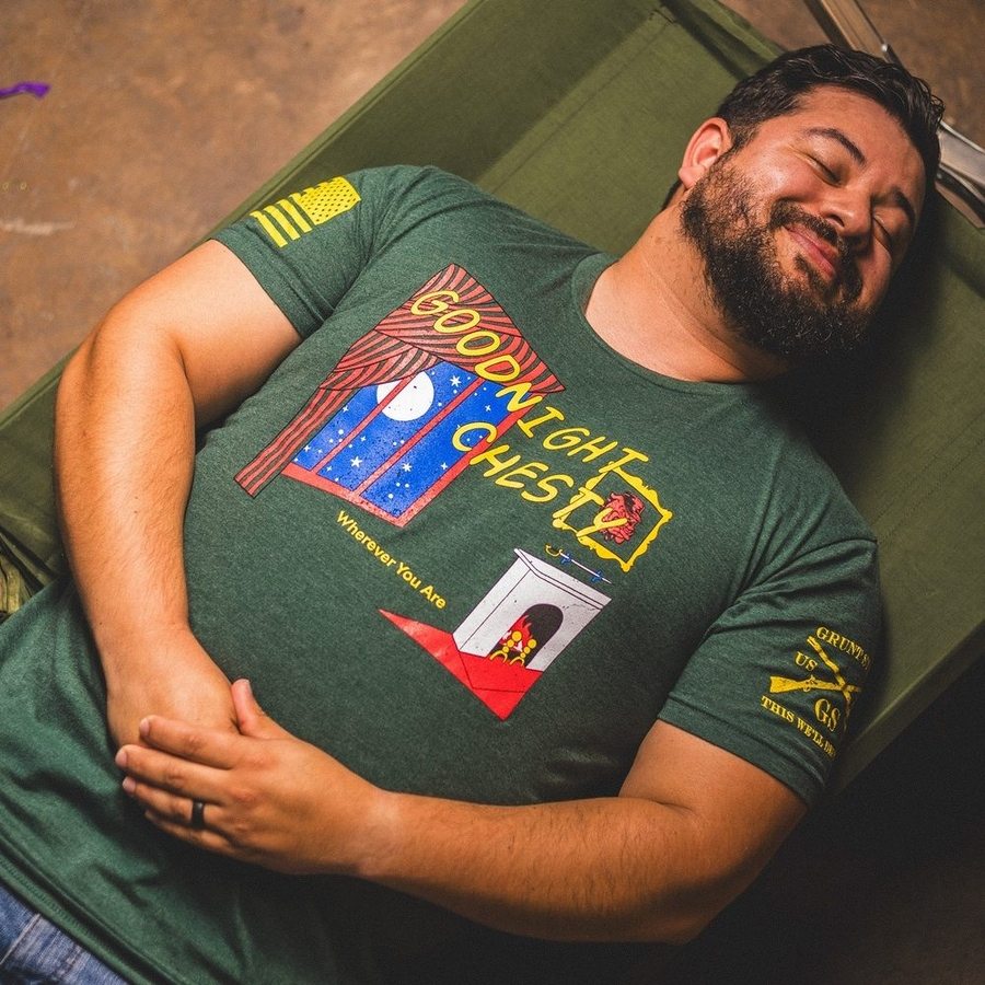 Goodnight Chesty T-Shirt - Heather Forest Green