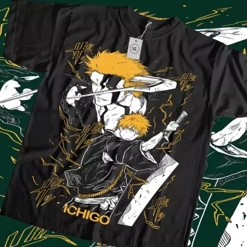 Bleach Ichigo Kurosaki Manga New T-shirt,Anime,Manga,Graphic Tee All Size Hoodie, Sweatshirt | HypeCrazeTee.com