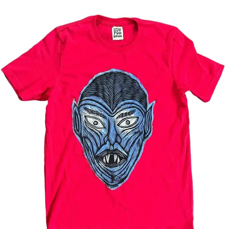 Bleached Eyesl  Hand printed Woodcut Appliqued T Shirt Cotton Menswear graphic tees Hoodie, Sweatshirt | HypeCrazeTee.com