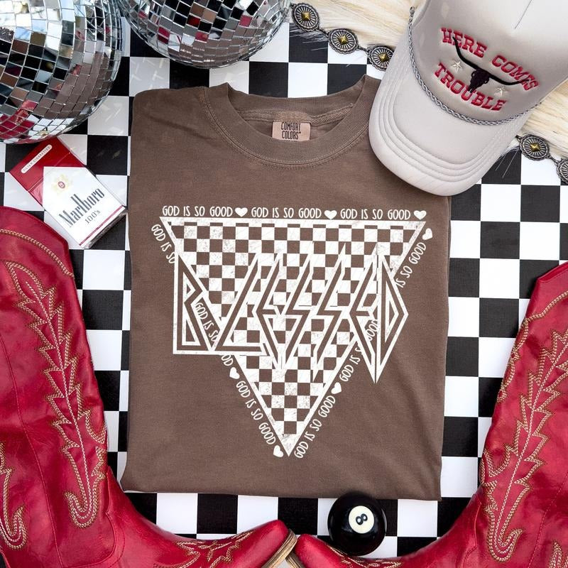 Blessed Checkered Triangle DTF Transfers - THIS IS NOT A SHIRT Hoodie, Sweatshirt | HypeCrazeTee.com