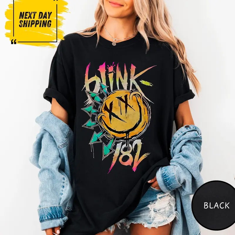 Blink 182 Shirt, Tshirt, Blink 182 Tshirt, Blink 182 Concert Graphic Shirt, Punk Rock Hoodie, Sweatshirt | HypeCrazeTee.com