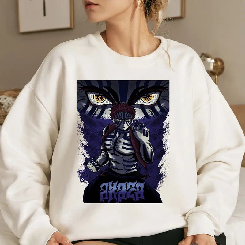 Blood Demon Upper Moon 3 DM Characters Shirt Crewneck Hoodie, Anime Otaku Shirt Comfort Cotton Sweatshirt | HypeCrazeTee.com