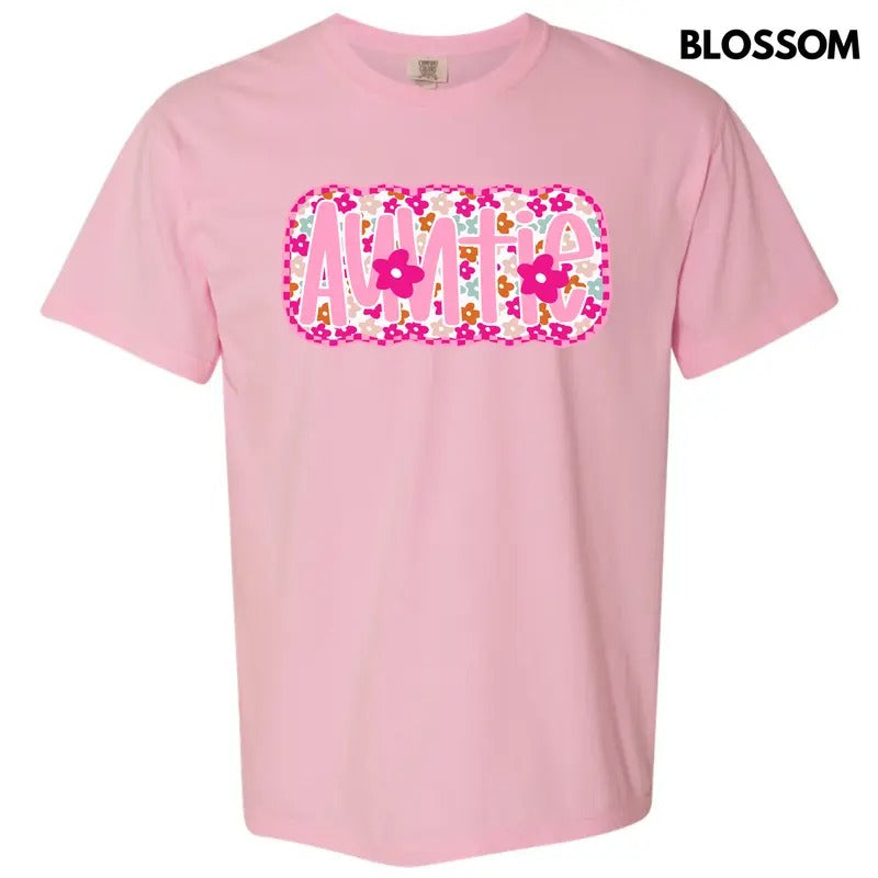 Bloom Auntie Comfort Colors T-Shirt 'NLB' Hoodie, Sweatshirt | HypeCrazeTee.com
