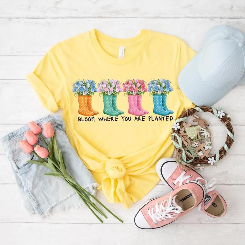 Bloom Where You Are Planted DTF Transfers - THIS IS NOT A SHIRT Hoodie, Sweatshirt | HypeCrazeTee.com
