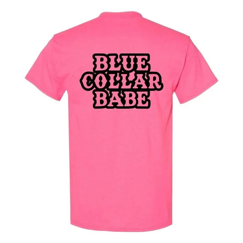 Blue Collar Babe High Vis Shirt Hoodie, Sweatshirt | HypeCrazeTee.com
