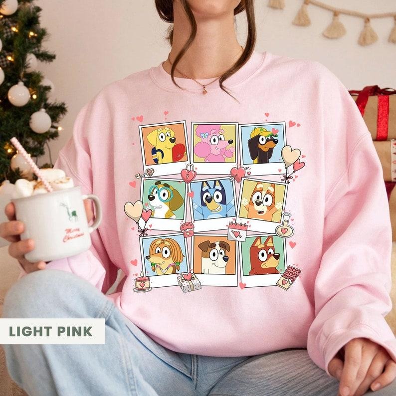 Blue Dog And Friends Shirt, Happy Valentine Sweatshirt, Valentine Love Shirt, Blue Dog Valentine Shirt, Valentine Day...