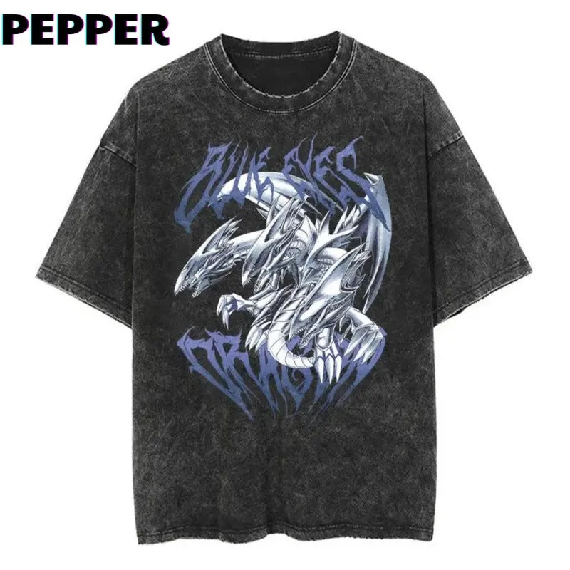 Blue-Eyes Dragon Vintage Tee Menswear Top Underwear Tshirt Hoodie, Sweatshirt | HypeCrazeTee.com