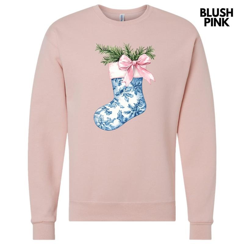 Blue Floral Stocking Sweatshirt 'NLB' T-Shirts, Hoodie | HypeCrazeTee.com