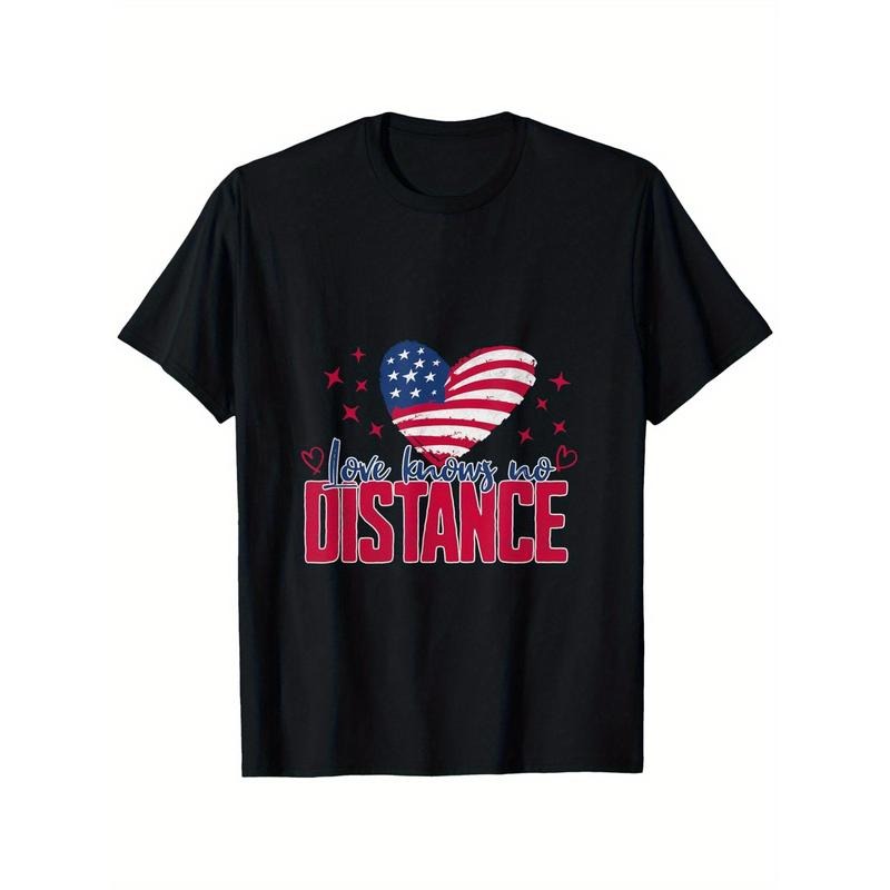 Love Knows No Distance Military Family Support T-Shirt