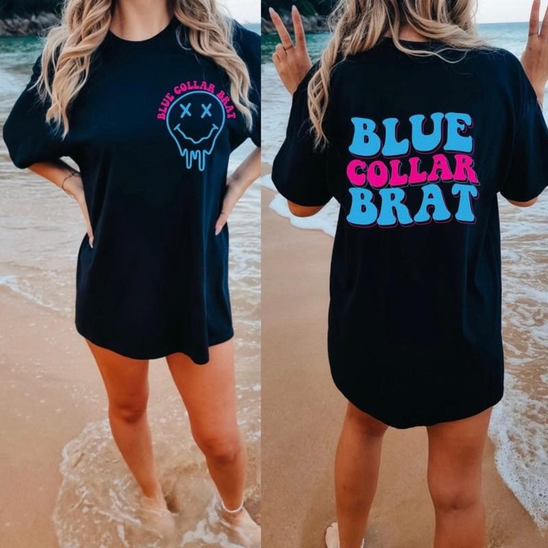 Blue collar brat T-shirt Hoodie, Sweatshirt | HypeCrazeTee.com
