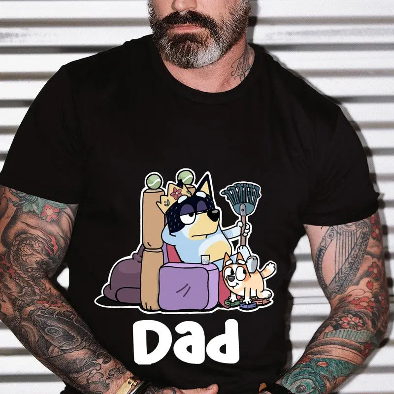Bluey Dad Life Tee Shirt, Bluey Bandit T-Shirt, Bluey Bandit Sweatshirt, Bandit Bingo Bluey T-Shirt, Gift For Dad,...