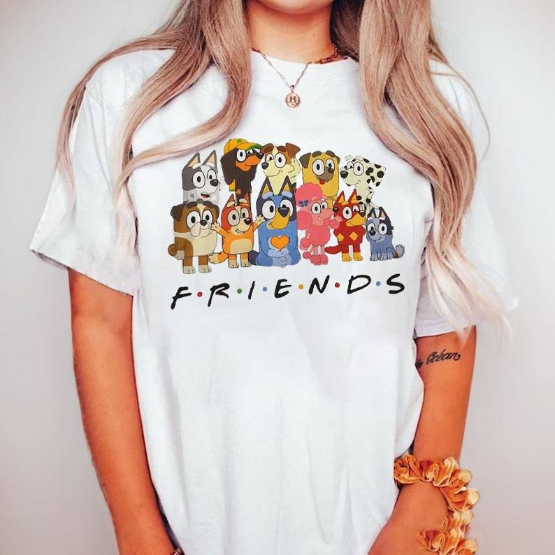 Bluey Friends Shirt Bluey Shirt Vacation Shirt Bluey Characters Shirt Bandit Shirt Bingo Shirt Dog Shirt T-Shirts, Hoodie, Sweatshirt
